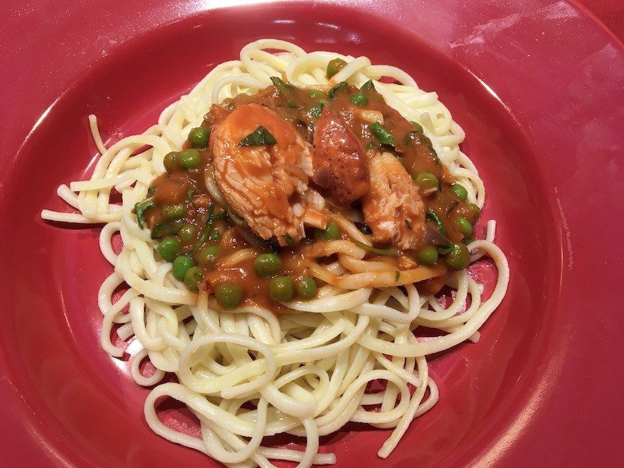 Creamy Lobster Linguine